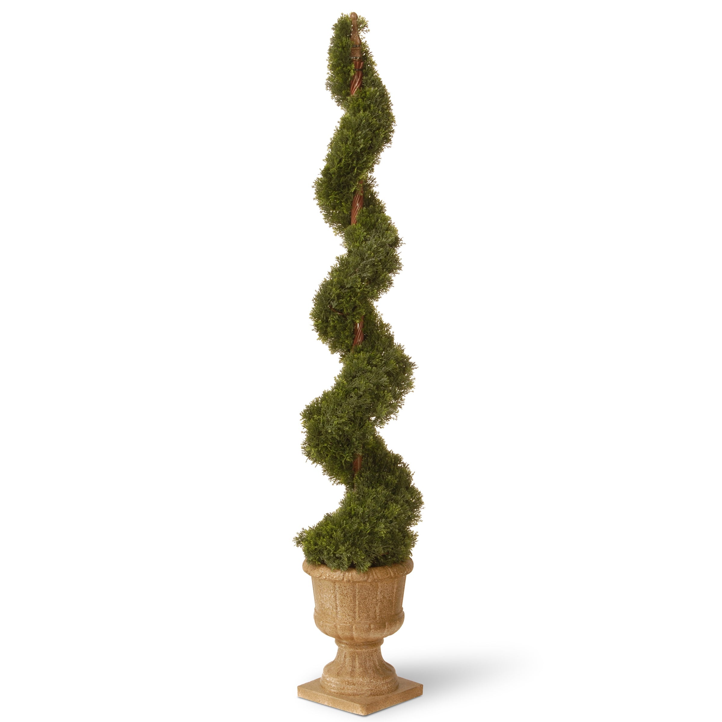 National Tree Company 60 in. Cedar Spiral in Urn