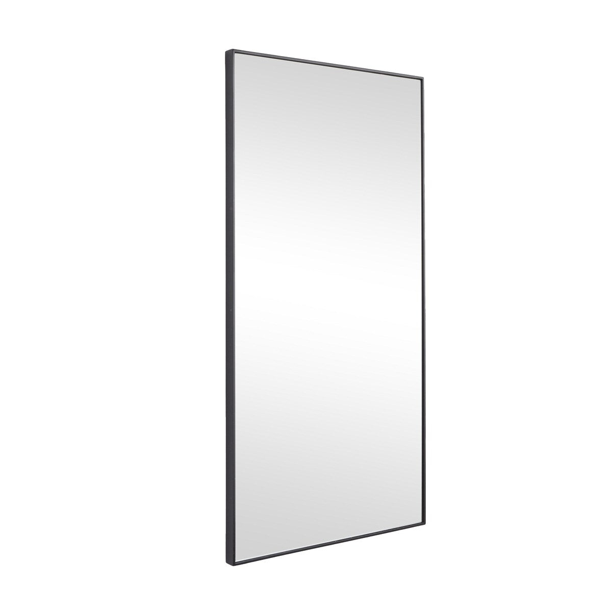 Wood Room Wall Mirror with Thin Minimalistic Frame - Black, White or Gold - Roche River Decor