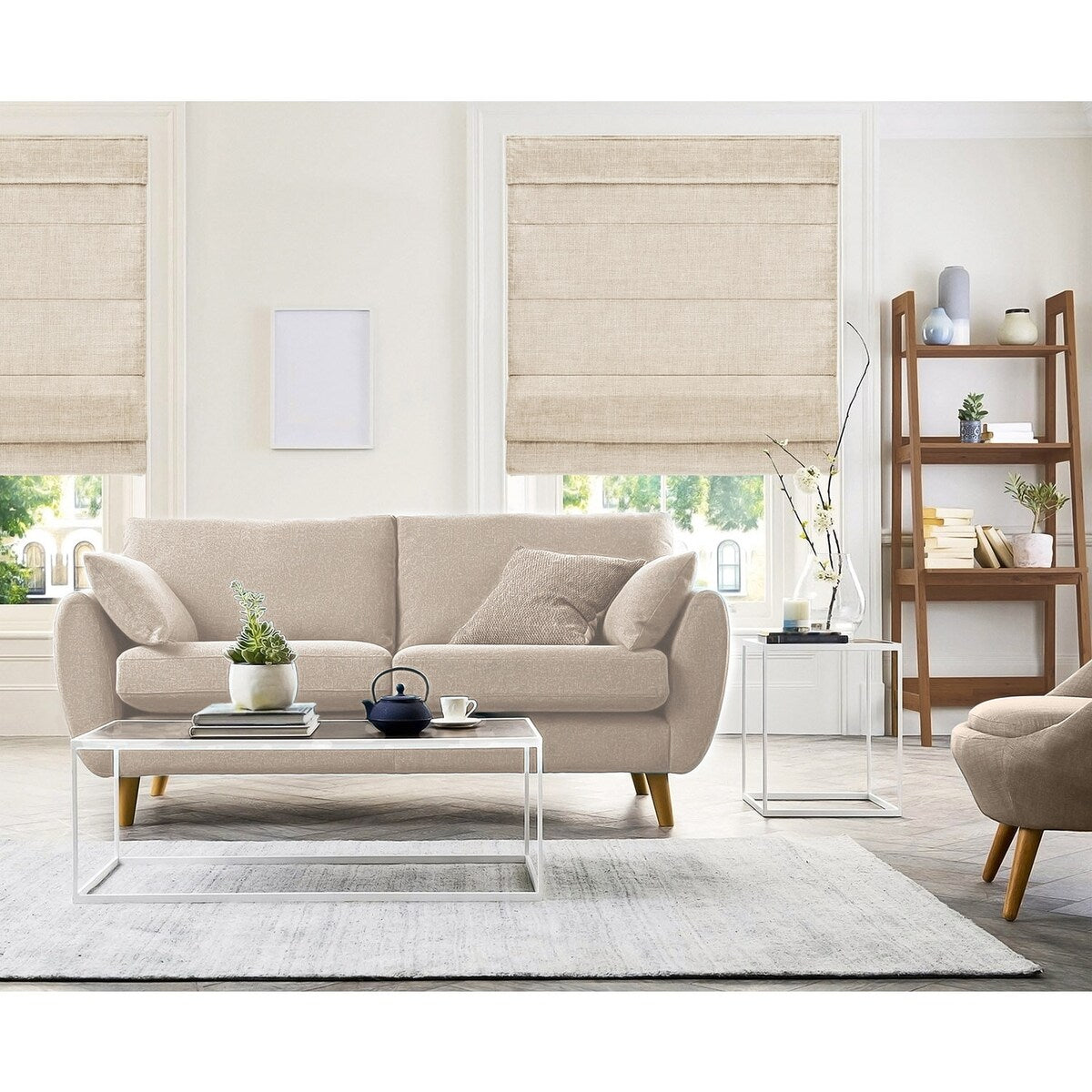 Chicology Belgian Flax Cordless Roman Shades