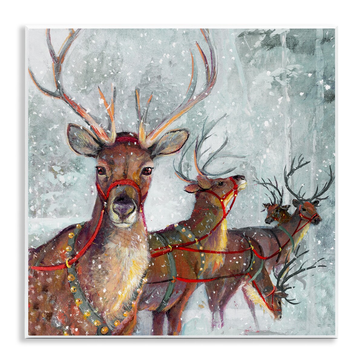 Stupell Winter Reindeer Holiday Landscape Wall Plaque Art by Ruane Manning