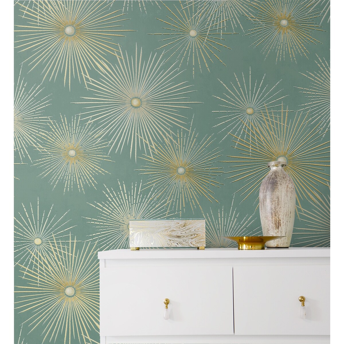 NextWall Starburst Geo Peel and Stick Wallpaper