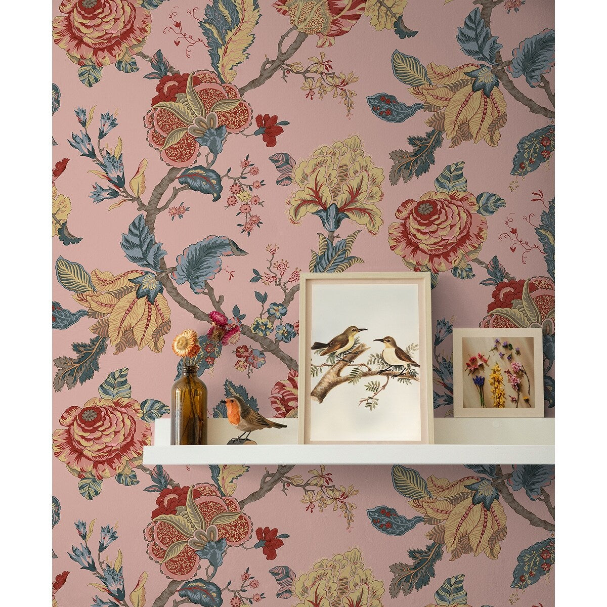 NextWall Kianna Jacobean Peel and Stick Wallpaper