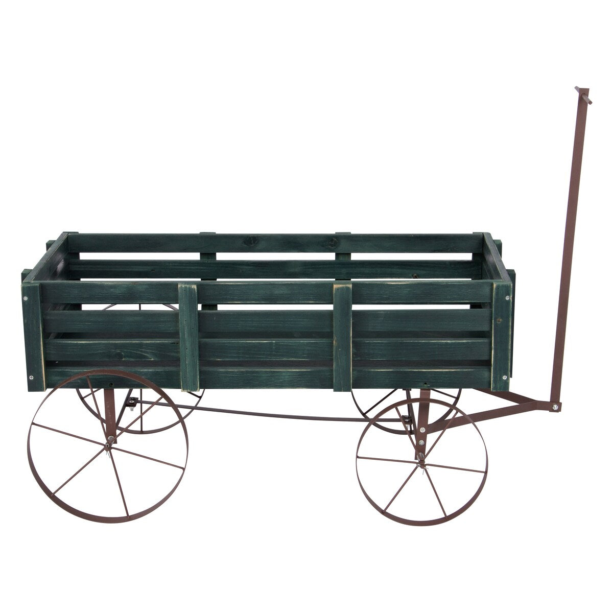 Goldcoast 51 Rustic Wagon Garden Planter with Metal Wheels