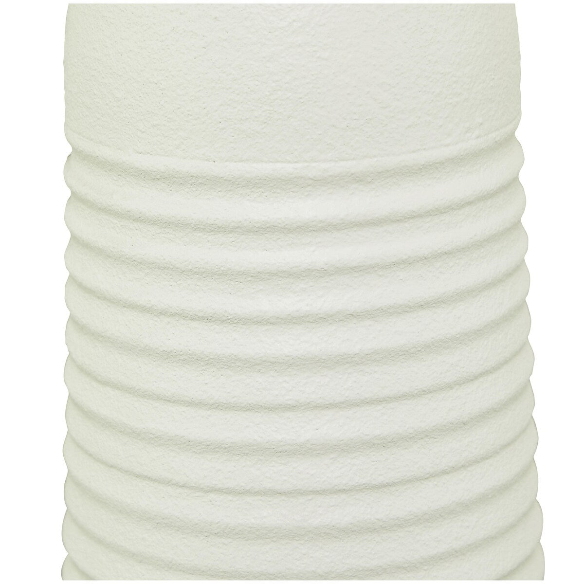 Metal Grooved Decorative Vase - White or Black - The Novogratz