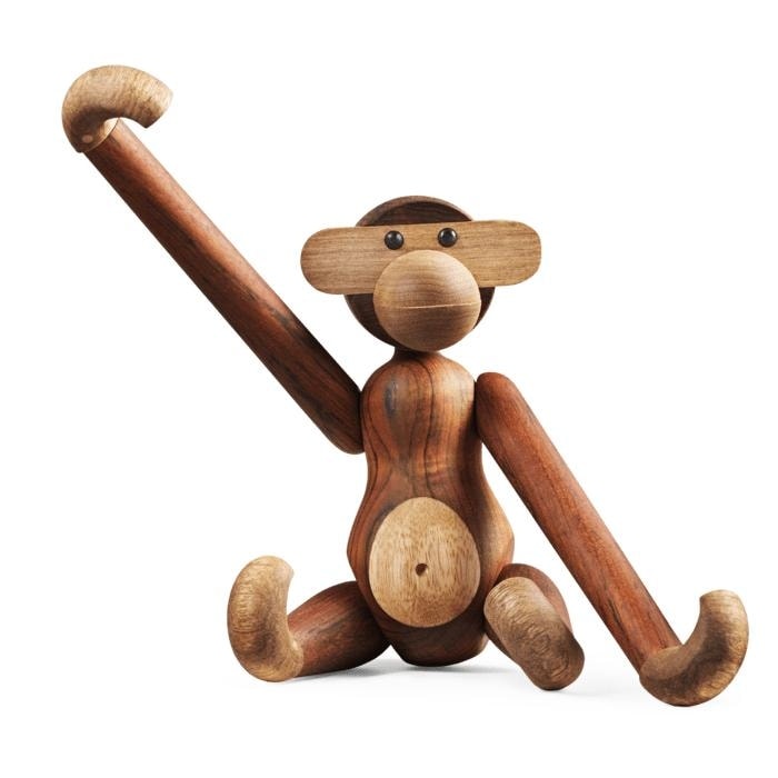 Kay Bojesen Monkey, Teak/Limba, Medium - H: 11