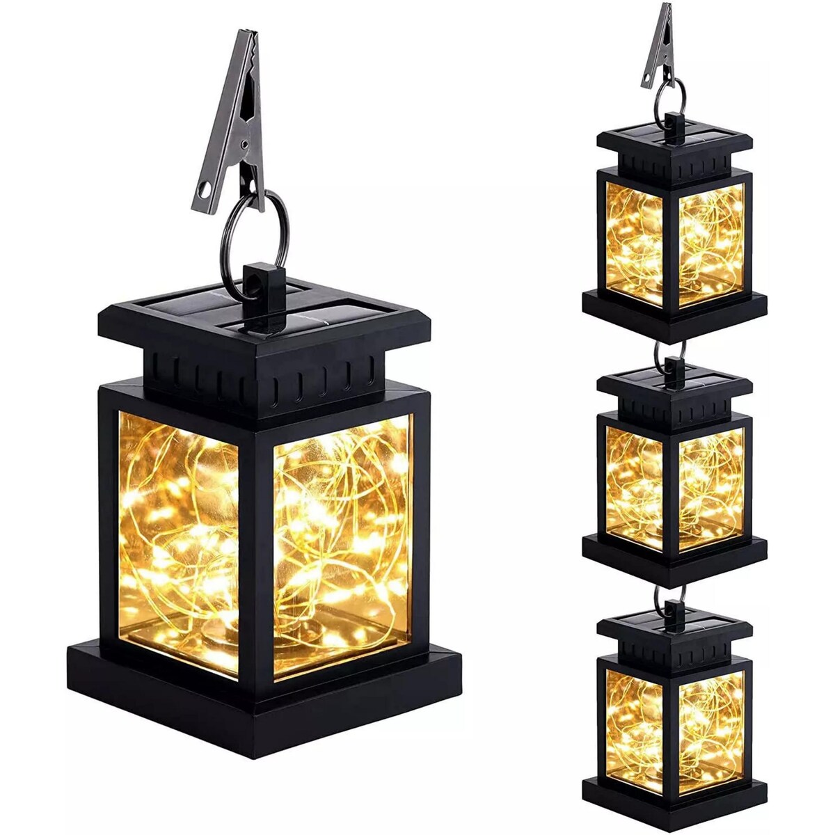 Solar Lantern Hanging Light LED Waterproof Yard Outdoor Yard Lamp