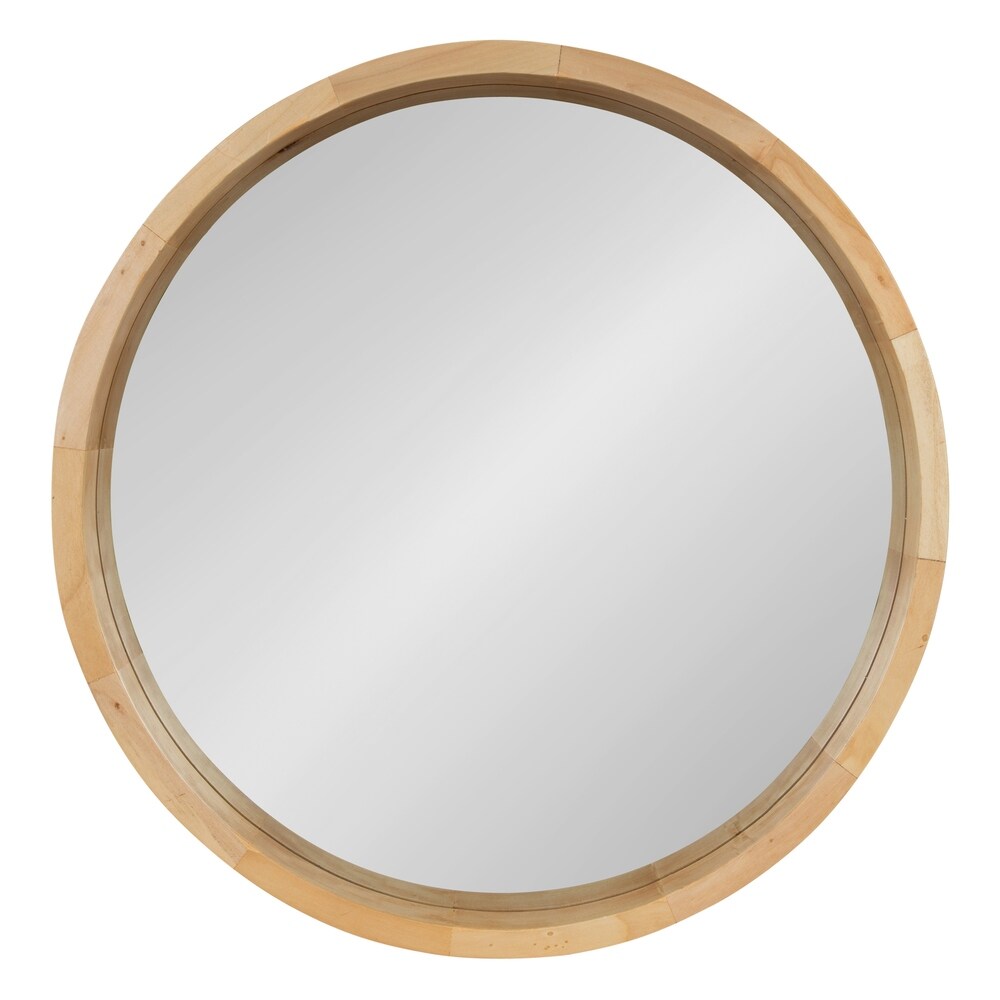 Kate and Laurel Hutton Round Wood Wall Mirror - 22 diameter