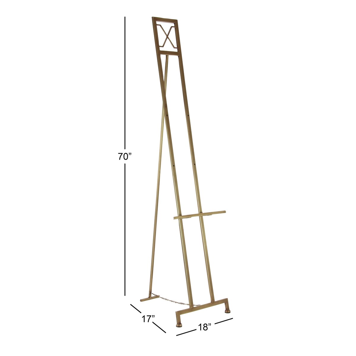 Metal Tall Adjustable 3 Tier Display Easel with Chain Support - Gold, White or Black - Roche River Decor