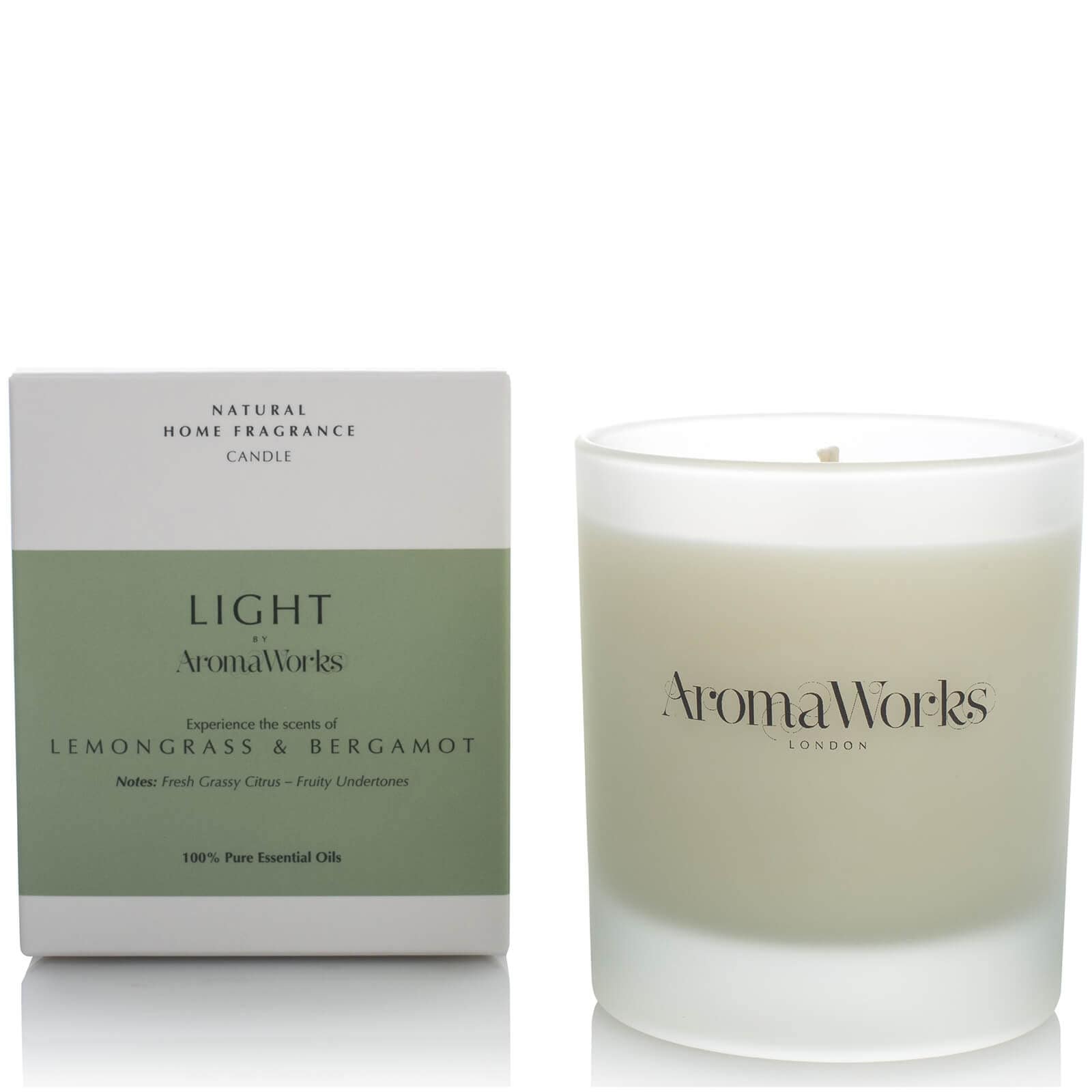 Aromaworks 10.1-ounce Light Range Candle Lemongrass and Bergamot