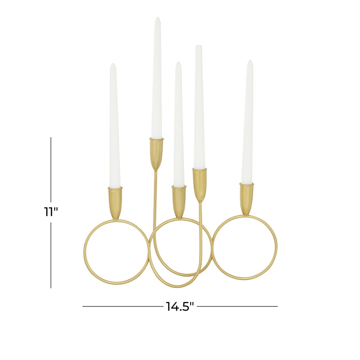 Metal Candelabra - Gold - CosmoLiving by Cosmopolitan