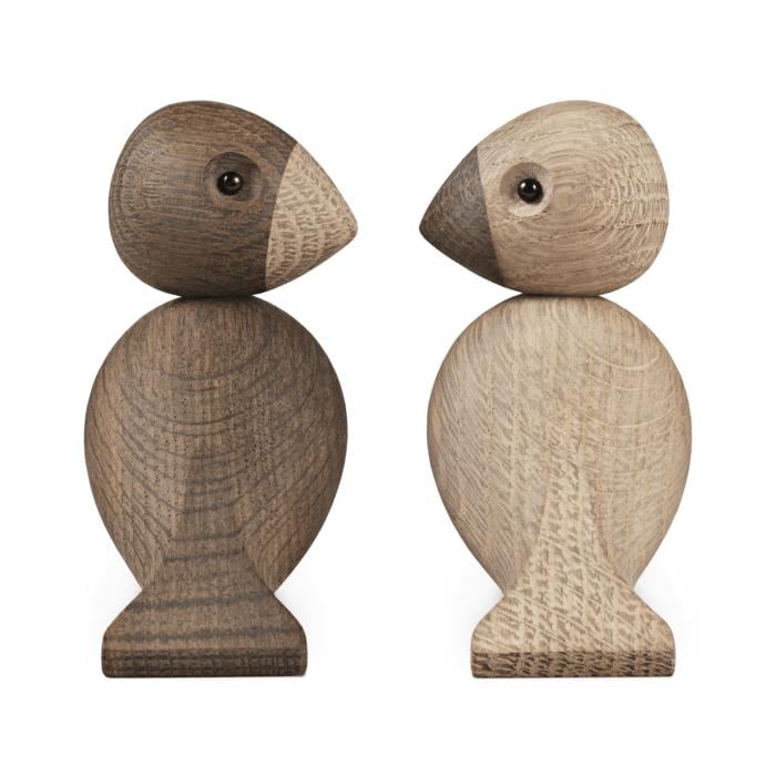 Kay Bojesen Lovebirds Pair, Oak/Smoked Oak - 3.5