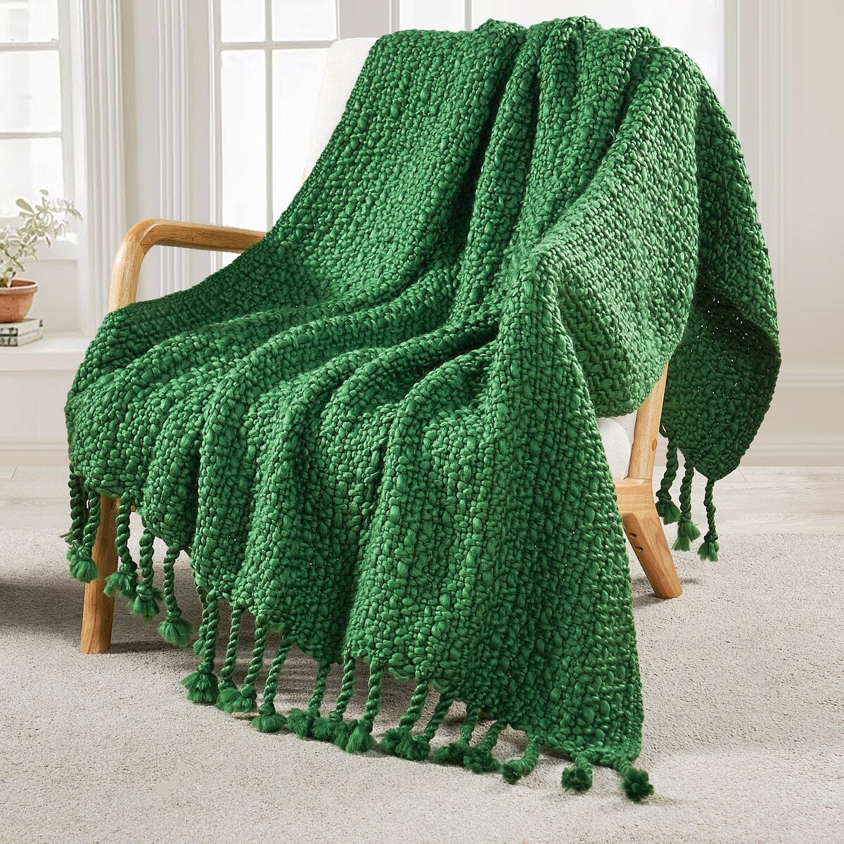 Home Soft Things Basket Weave Throw Super Soft Warm Blanket