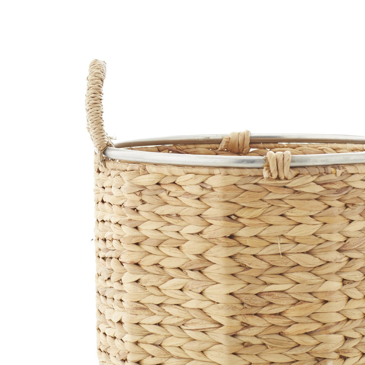 Seagrass Handmade Decorative and Functional Storage Basket with Handles - Set of 2 Light Brown - Roche River Decor