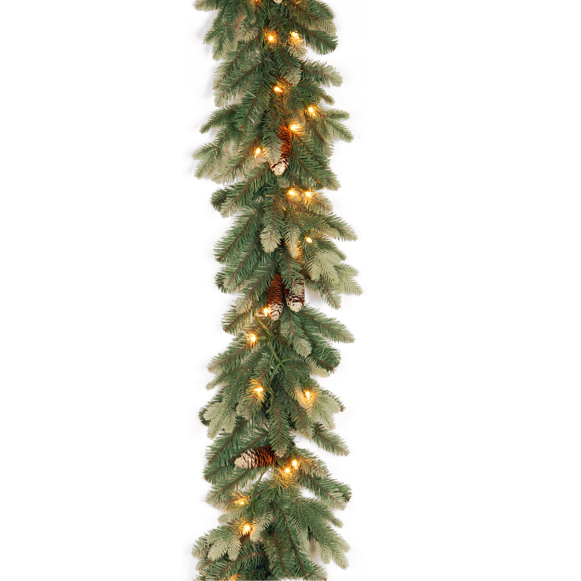 National Tree Company 9 ft. Artificial Copenhagen Spruce Garland with Clear Lights, Green - 9 ft