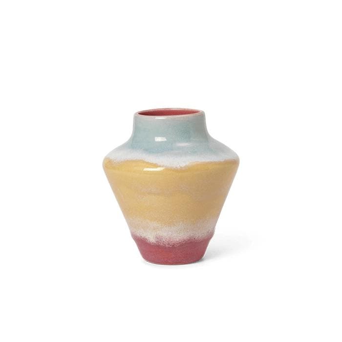 Khler Poppery Vase, Pink/Mint/Yellow - H: 4.7