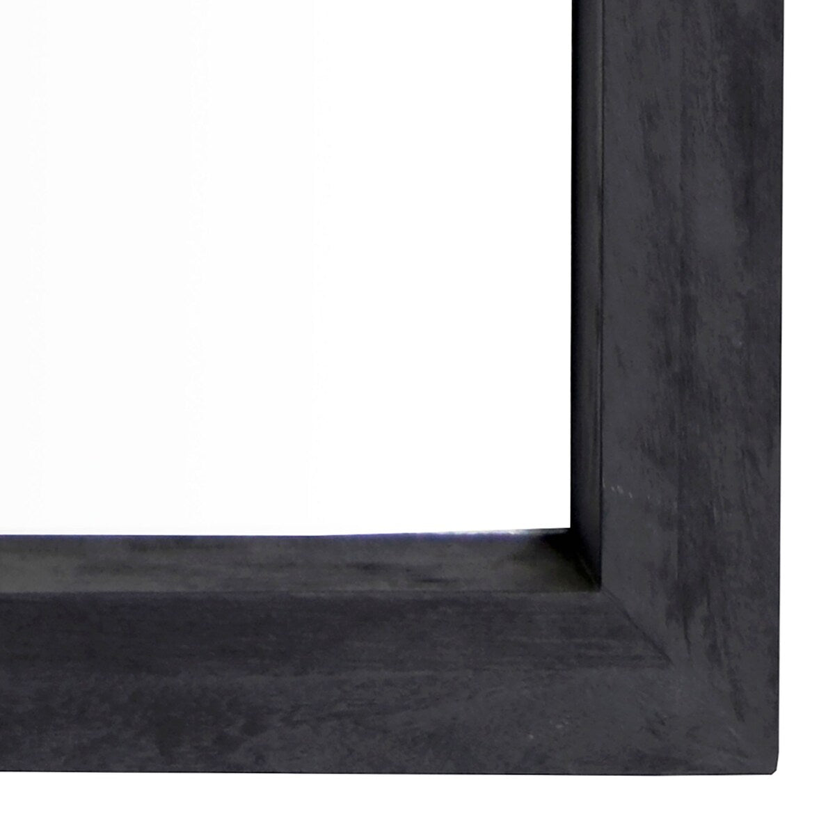 Cornell Wooden Floor Mirror with Wide Base, Black