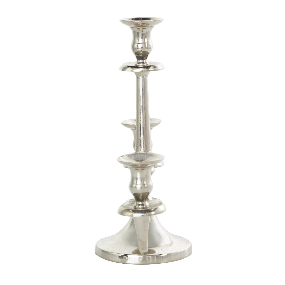 Aluminum Metal Scrolled Candelabra - Gold or Silver - The Novogratz