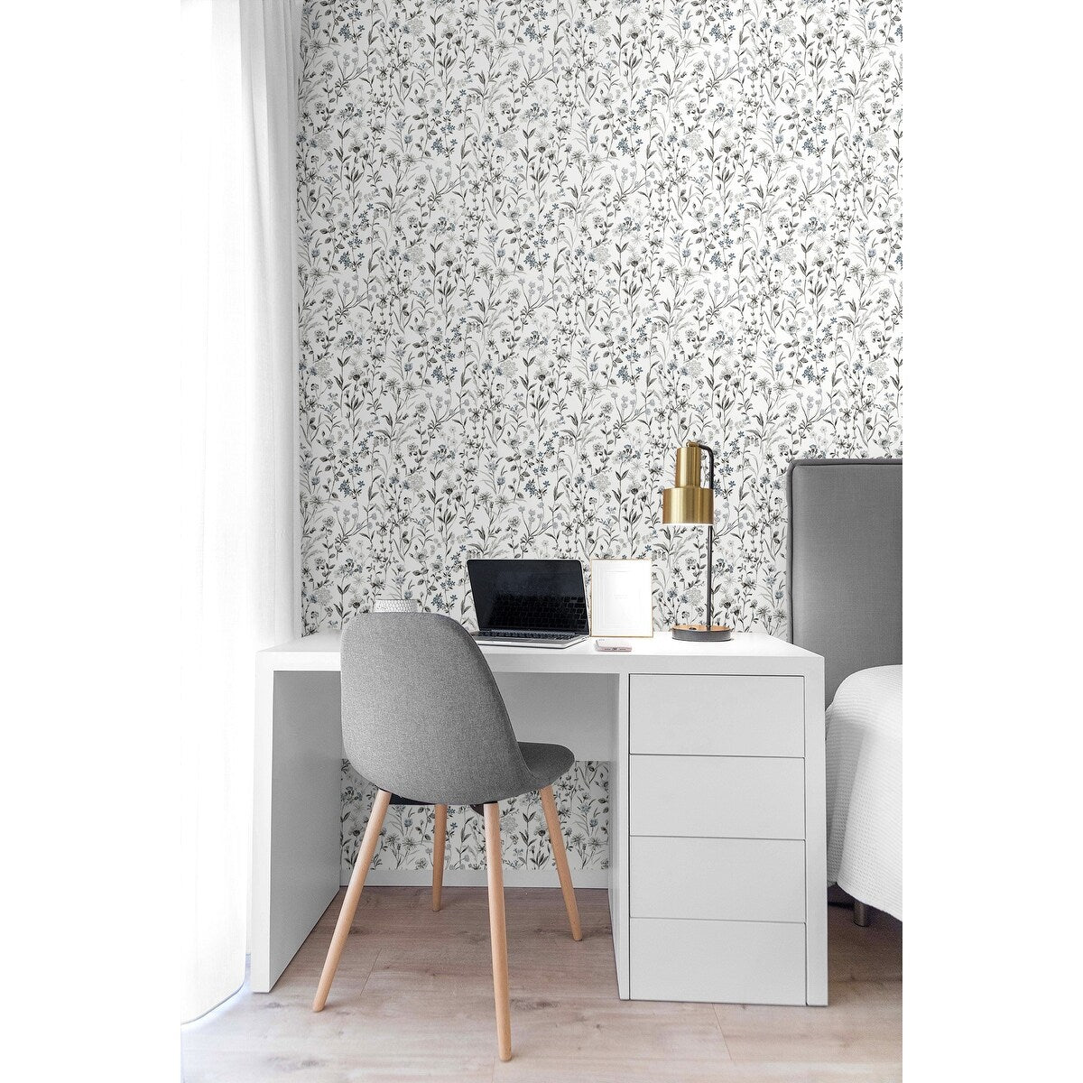 NextWall Wildflowers Peel and Stick Wallpaper