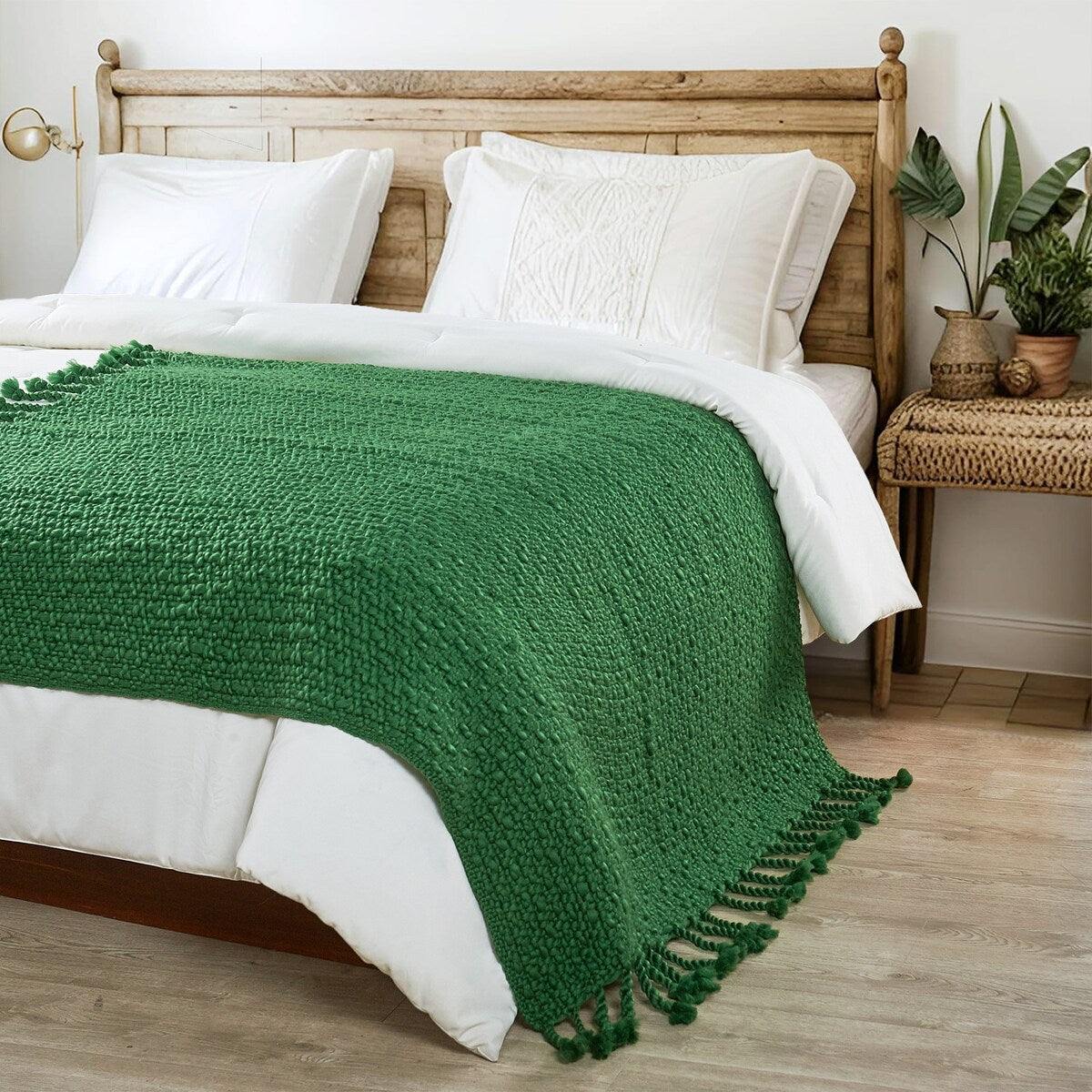 Home Soft Things Basket Weave Throw Super Soft Warm Blanket