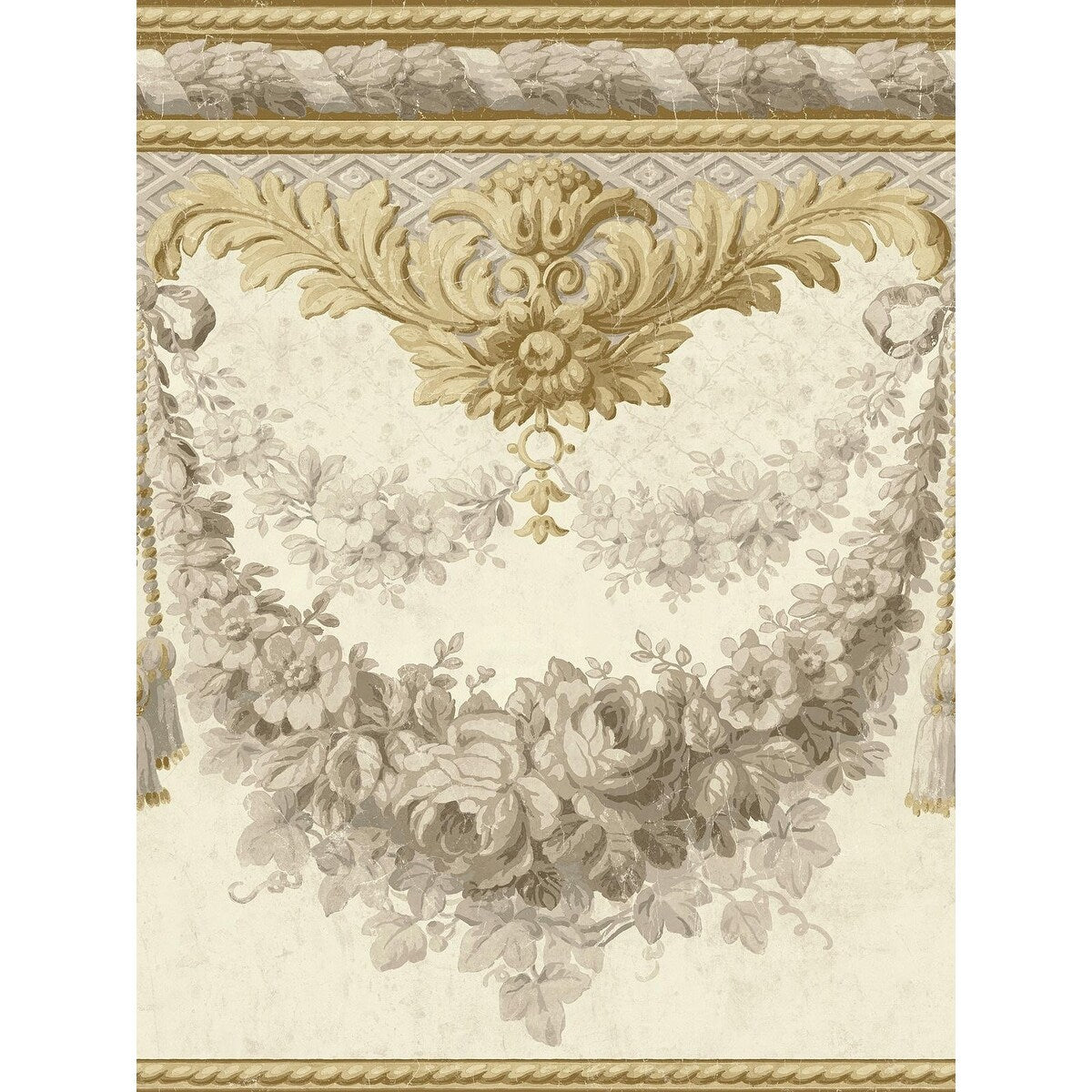 Seabrook Designs Scarborough Floral Drape Unpasted Wallpaper Border