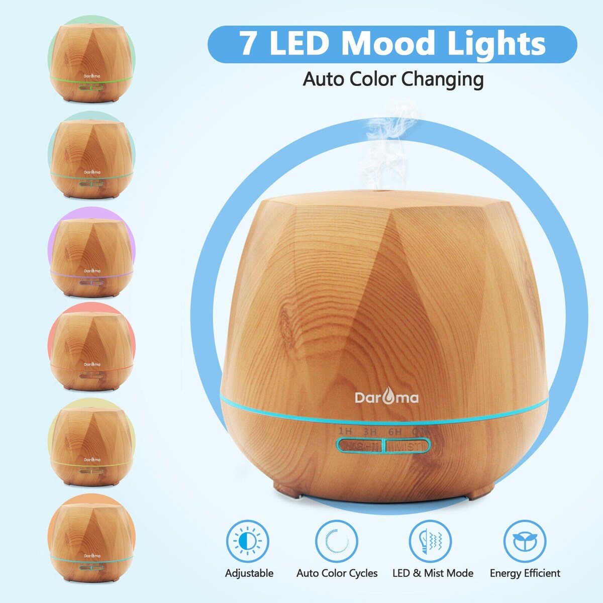 550ml 5 in 1 Essential Oil Diffuser & Humidifier