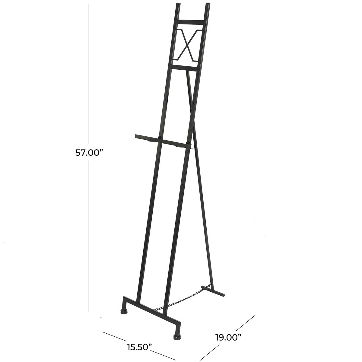 Metal Tall Adjustable 3 Tier Display Easel with Chain Support - Gold, White or Black - Roche River Decor