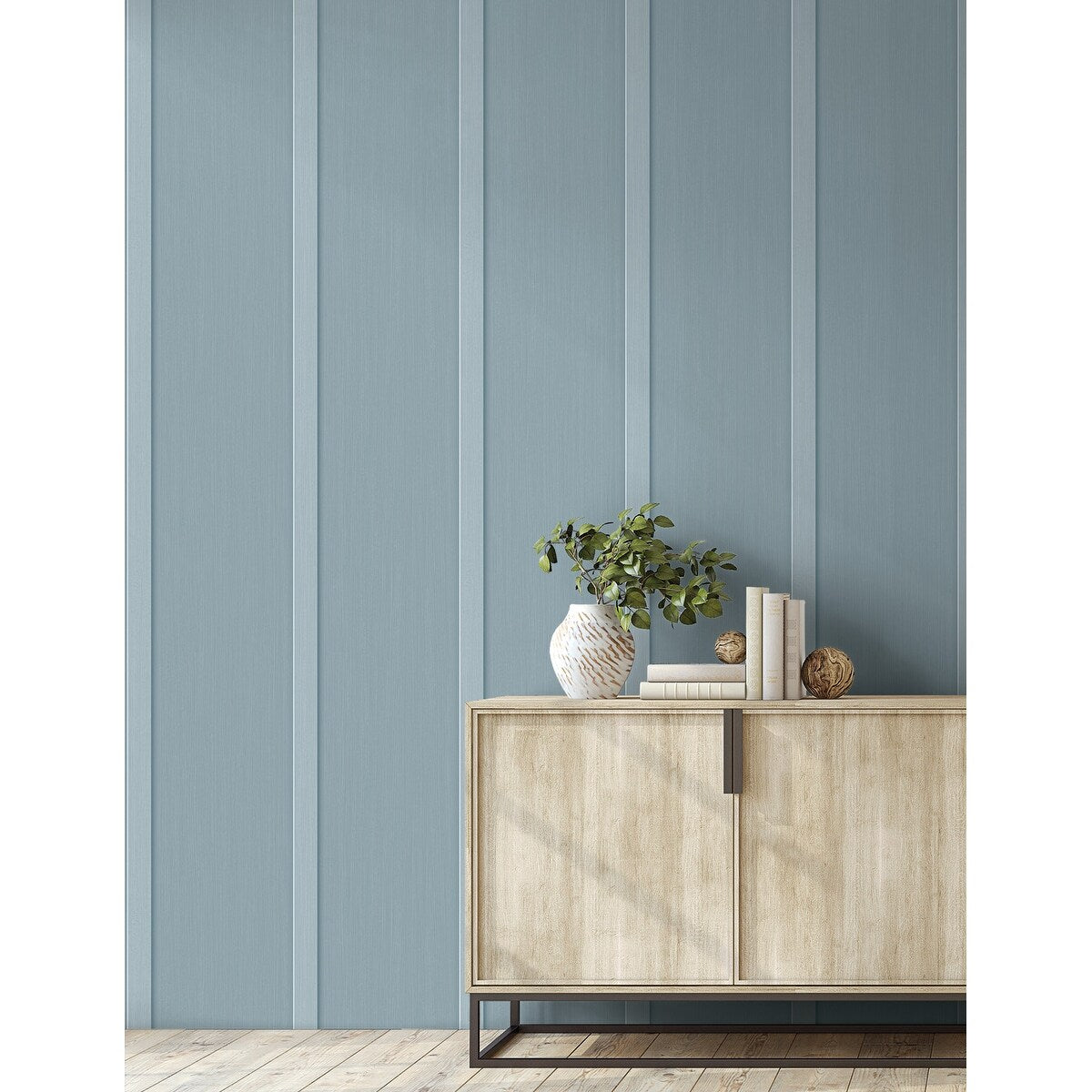 NextWall Faux Board & Batten Peel and Stick Wallpaper