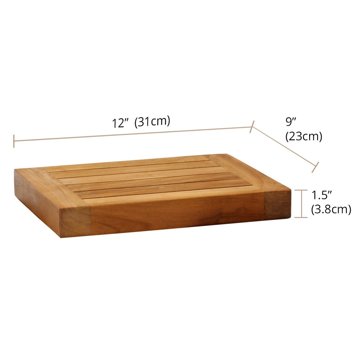 Moa Floating Teak Wall Shelf