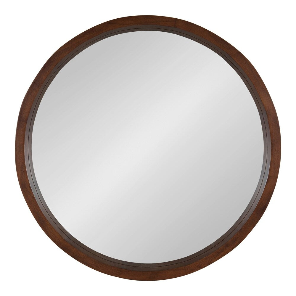 Kate and Laurel Hutton Round Wood Wall Mirror - 22 diameter