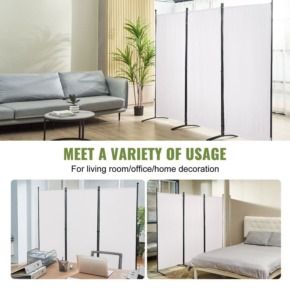 VEVOR Room Divider Folding Privacy Screens Divider Stand