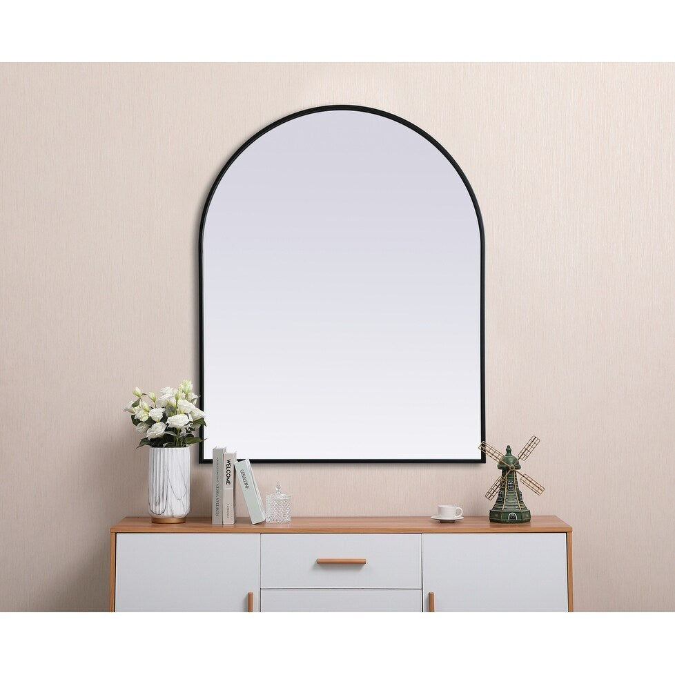 Indigo Home Metal Frame Arch Mirror 33x42 Inch