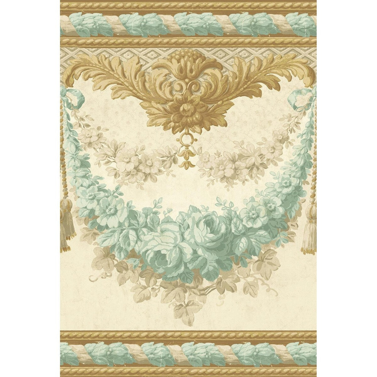 Seabrook Designs Scarborough Floral Drape Unpasted Wallpaper Border