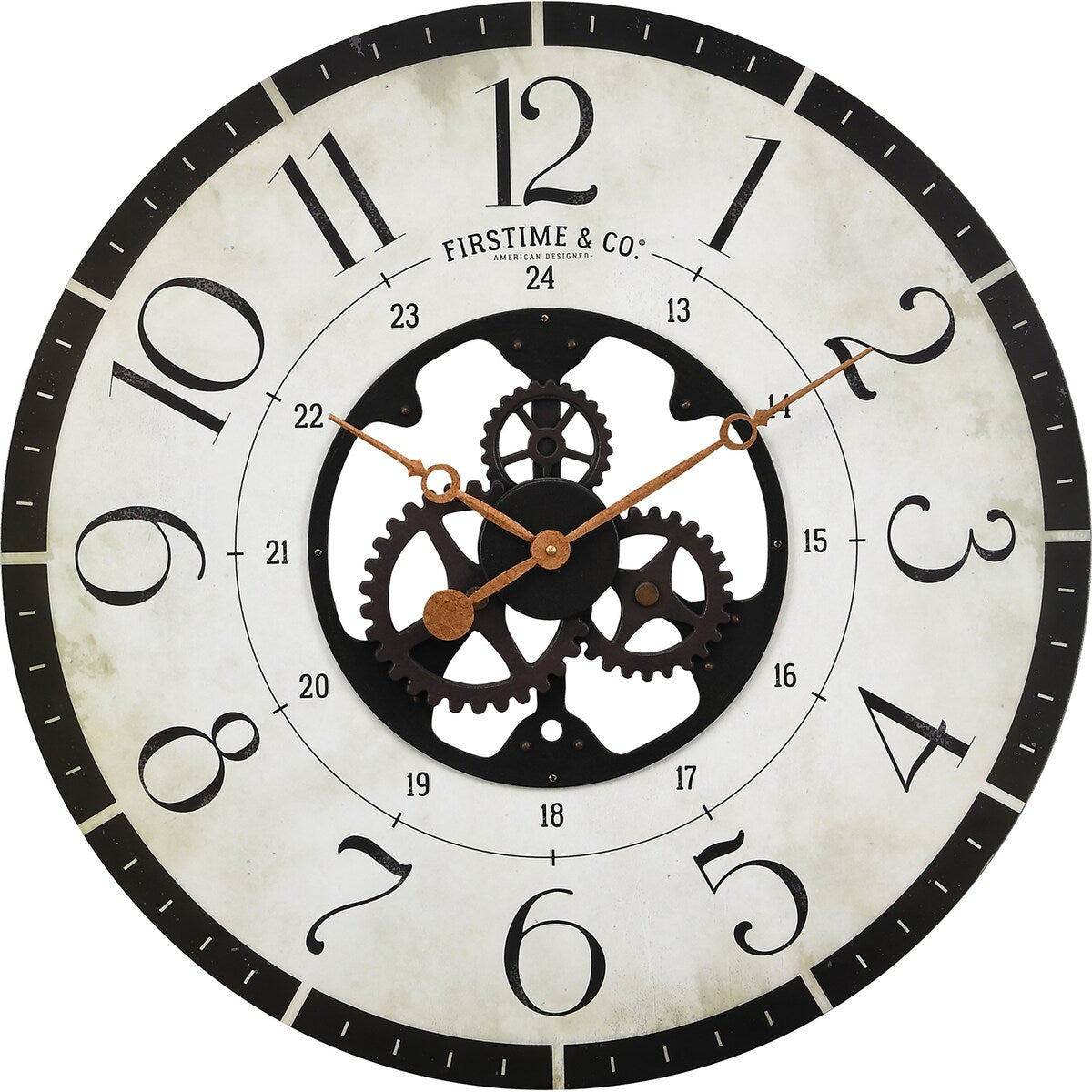 FirsTime & Co. Carlisle Gears Wall Clock, Wood, 27 x 2 x 27 in, American Designed