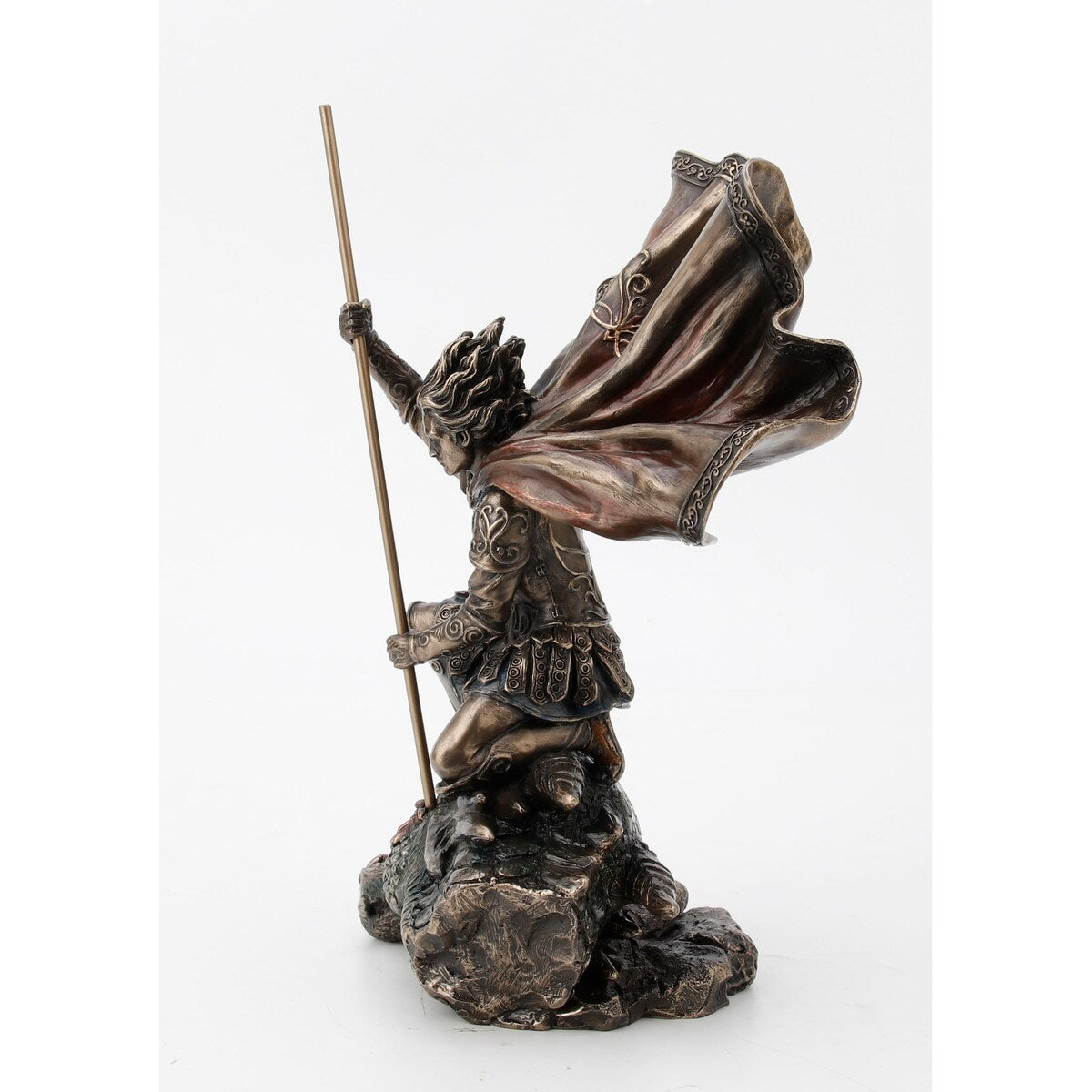 11.42 H THE DRAGON SLAYER Cold Cast Bronze - 5.91x8.07x11.42