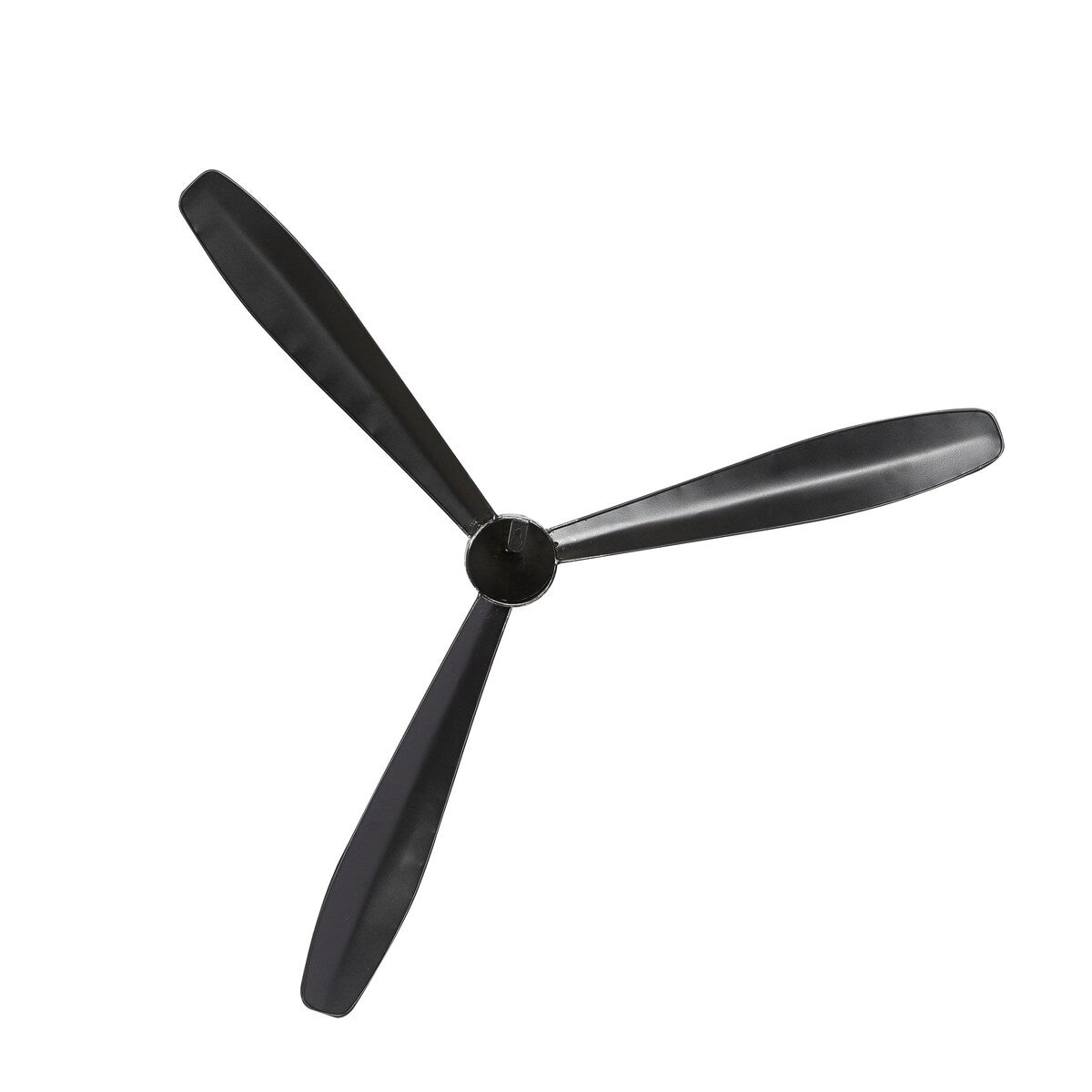 Metal Airplane Propeller 3 Blade Home Wall Decor with Aviation Detailing - Black - Roche River Decor