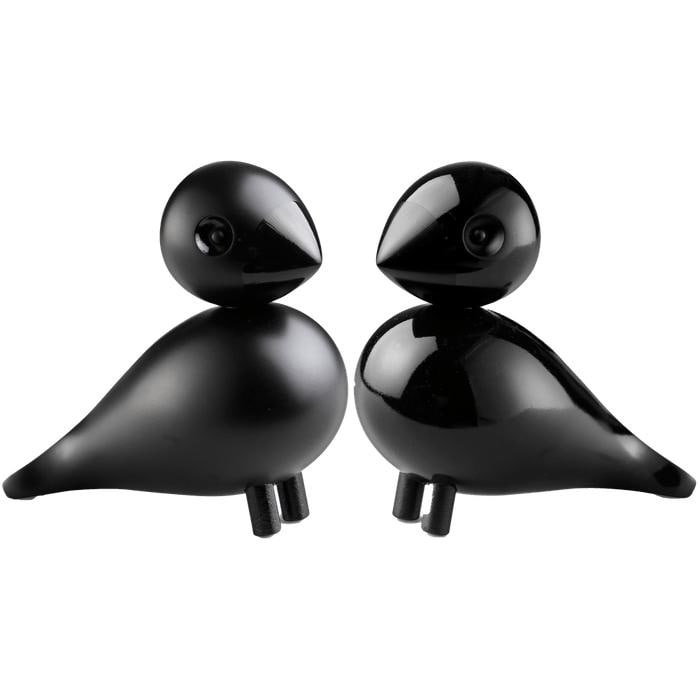 Kay Bojesen Lovebirds Pair, Black - H: 3.5