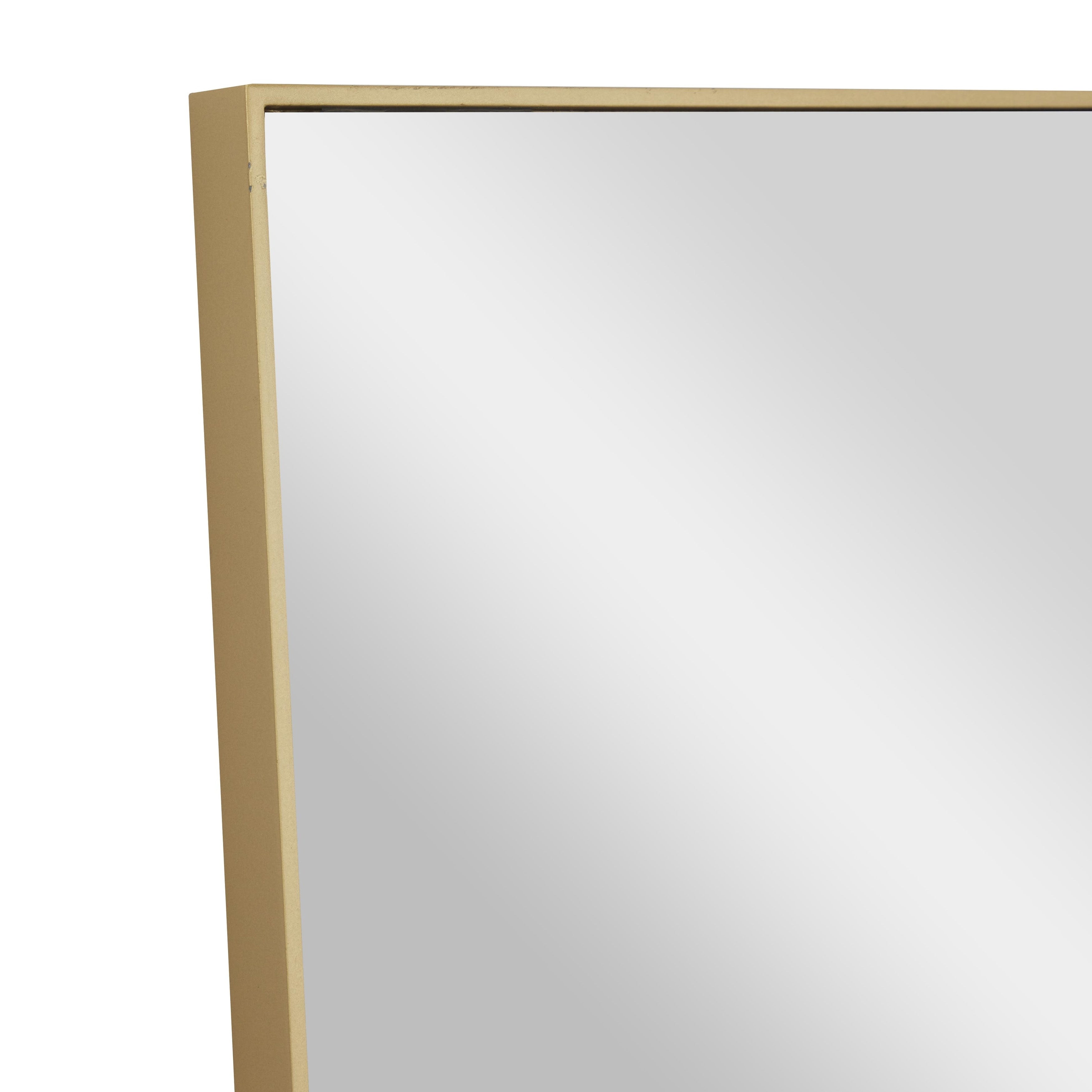 Wood Room Wall Mirror with Thin Minimalistic Frame - Black, White or Gold - Roche River Decor