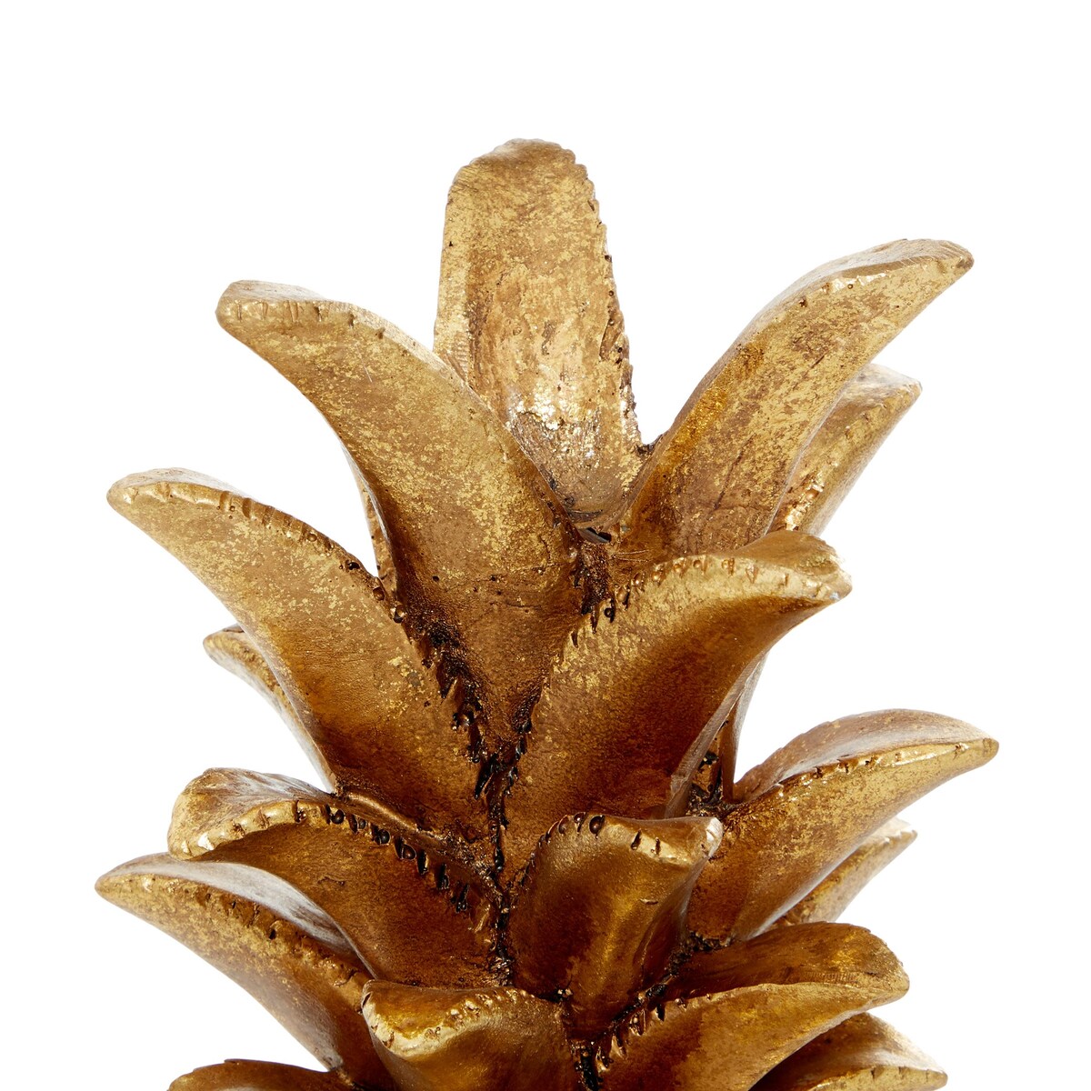 Polystone Fruit Pineapple Decorative Sculpture - Gold or Silver - Roche River Decor