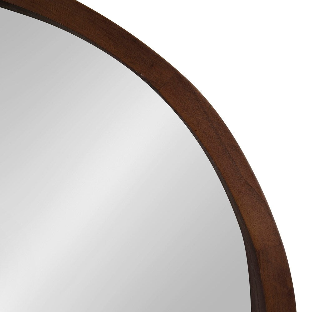 Kate and Laurel Hutton Round Wood Wall Mirror - 22 diameter