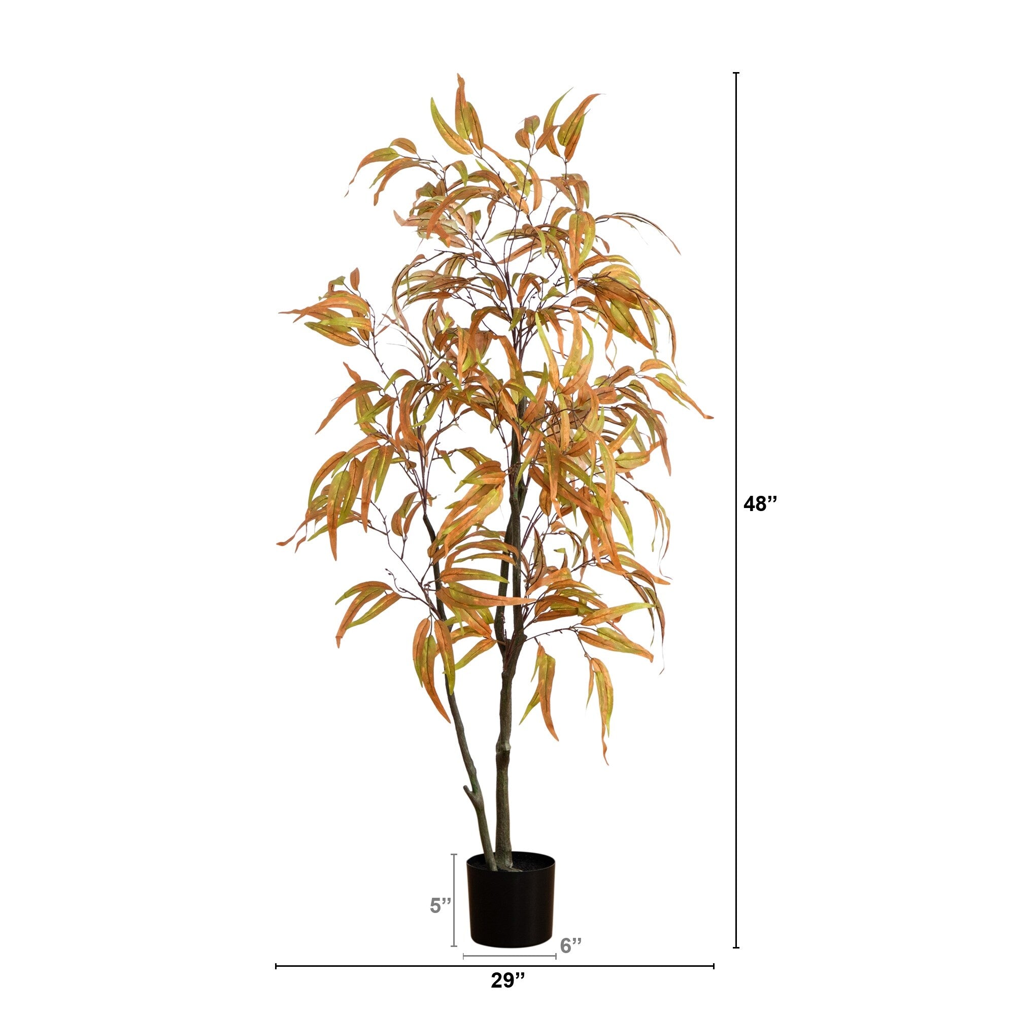 5' Autumn Wispy Eucalyptus Artificial Fall Tree