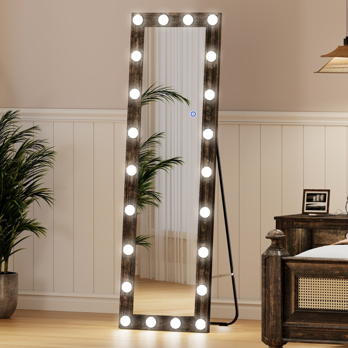 Mirror Full Length With Led Bulbs Lights