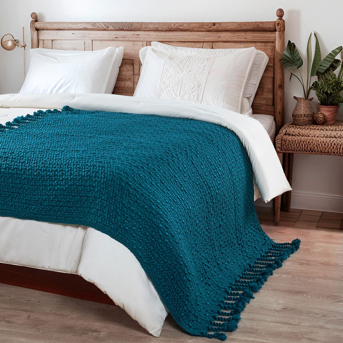 Home Soft Things Basket Weave Throw Super Soft Warm Blanket