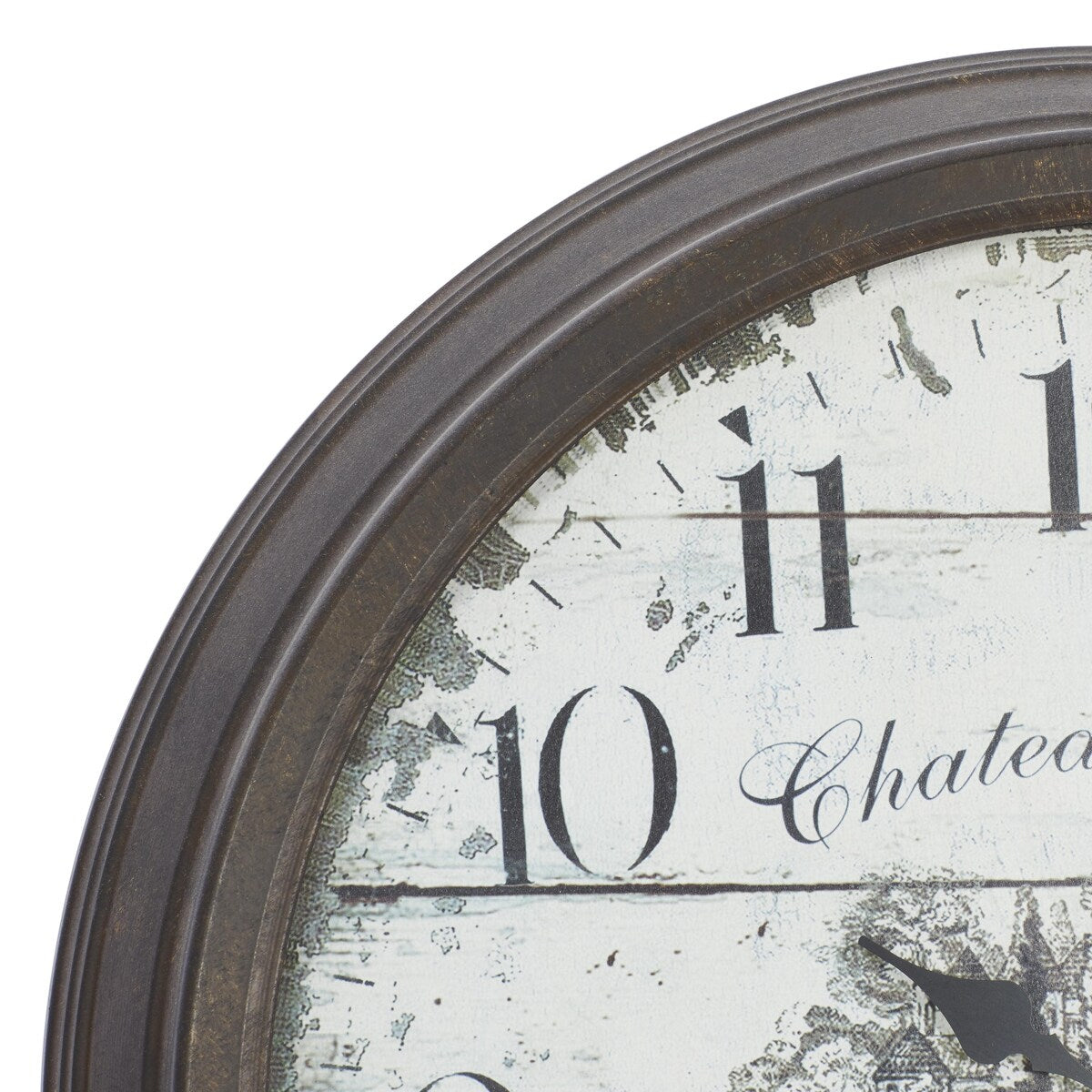 Metal Decorative Wall Clock with Bordeaux - Roche River Decor