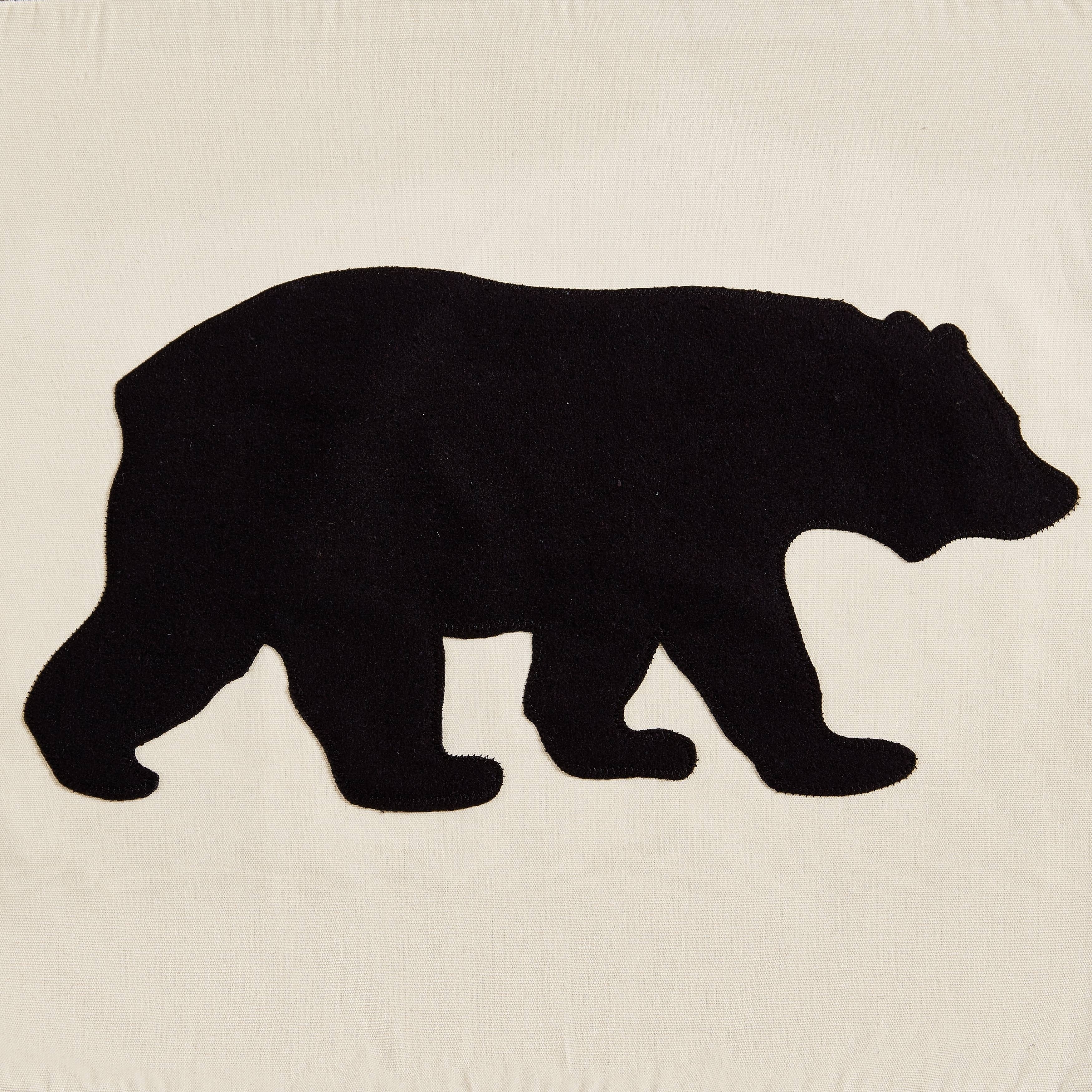 Eddie Bauer Bear Felt Decorative Throw Pillow