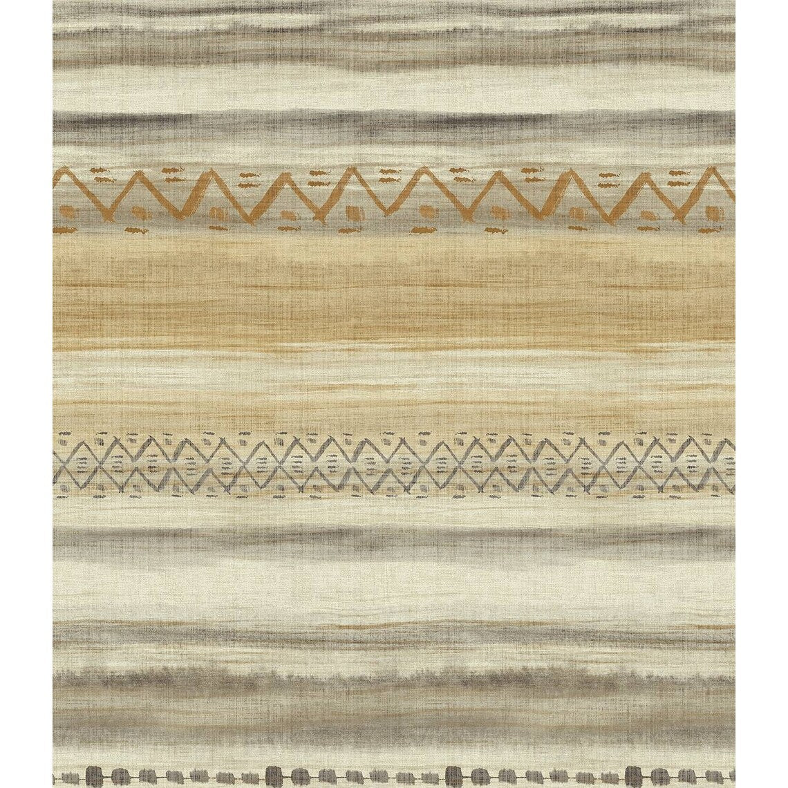 Seabrook Designs Trevino Tribal Stripes Unpasted Wallpaper