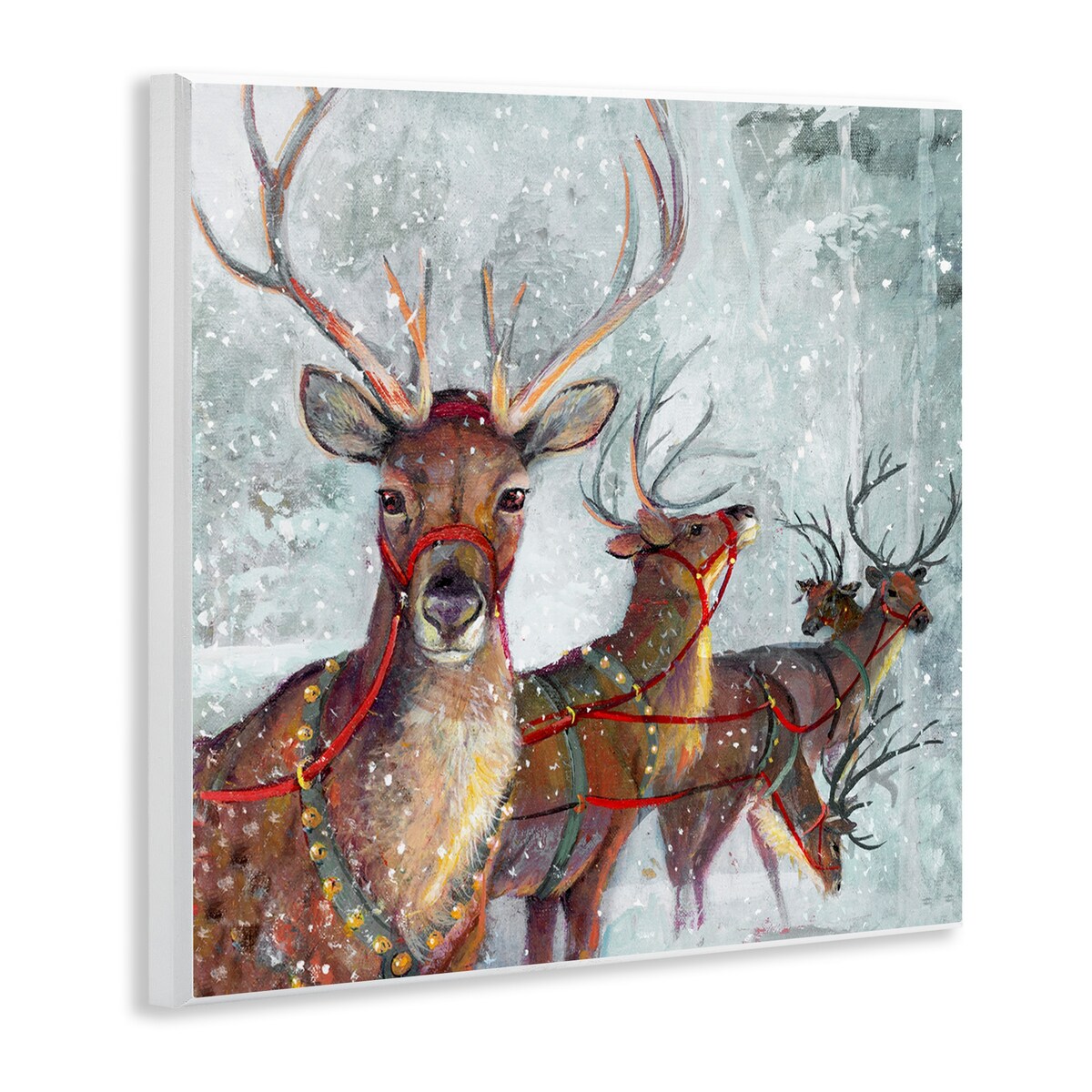 Stupell Winter Reindeer Holiday Landscape Wall Plaque Art by Ruane Manning