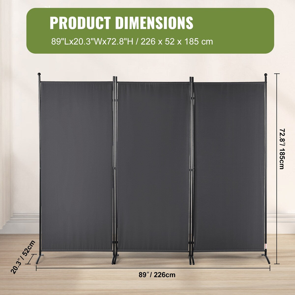 VEVOR Room Divider Folding Privacy Screens Divider Stand