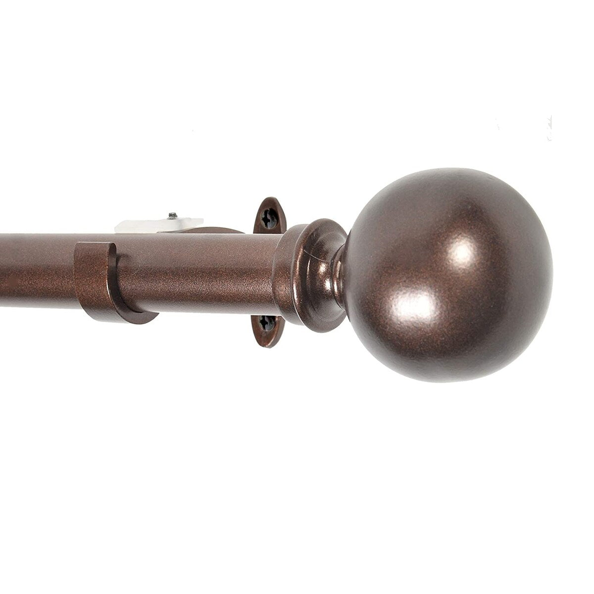 Deco window 1 Inch Adjustable Curtain Rod for Windows & Doors Curtains with Ball Finials & Brackets Set