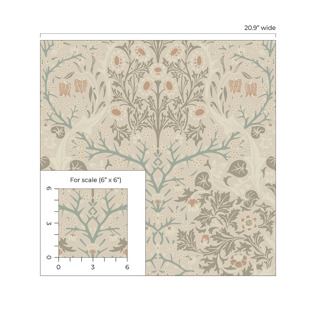 NextWall Victorian Garden Floral Peel and Stick Wallpaper