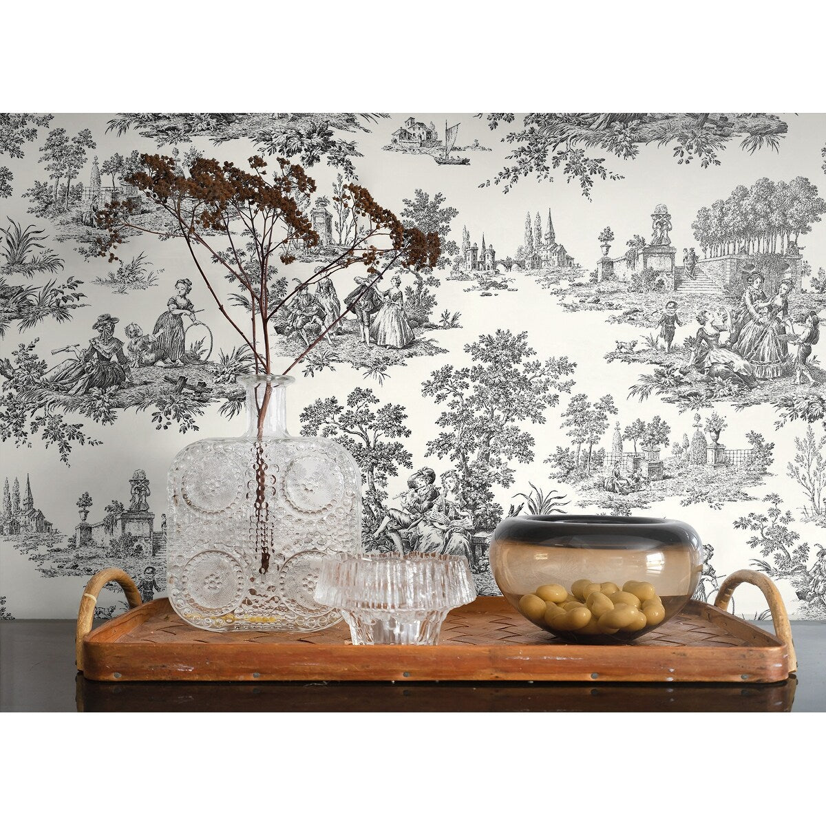 NextWall Chateau Toile Peel and Stick Wallpaper